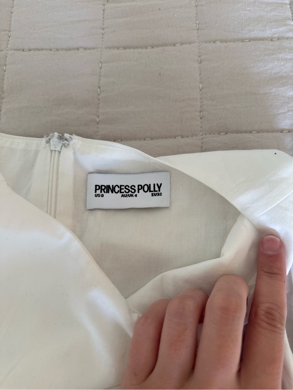 Princess Polly White Sleeveless Mini Dress with Back Tie - Picture 4 of 6